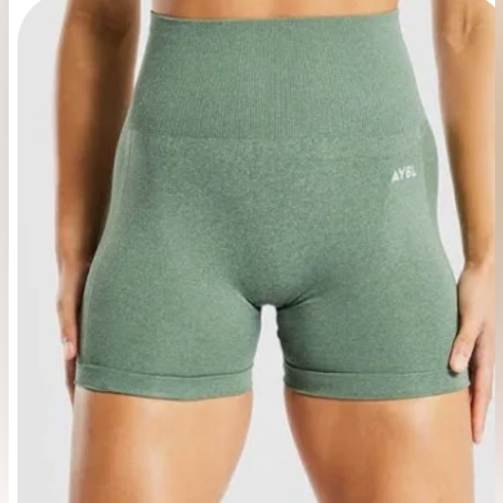 AYBL Empower Seamless Shorts - olive Marl Women workout shorts